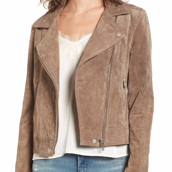 Blank NYC Jackets & Blazers - new nwt BLANKNYC Denim Suede Moto Jacket midnight